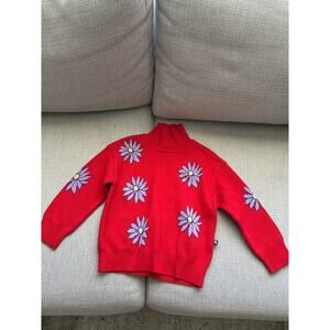 CARLIJNQ Dahlia Sweater With Half Turtleneck Red 12-24M